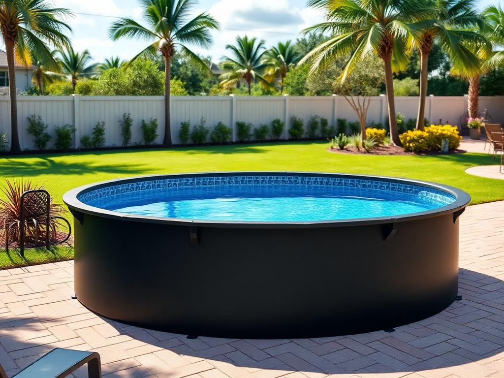 12' Round 52" Sunlab S300 Sunlit Bay (Black)